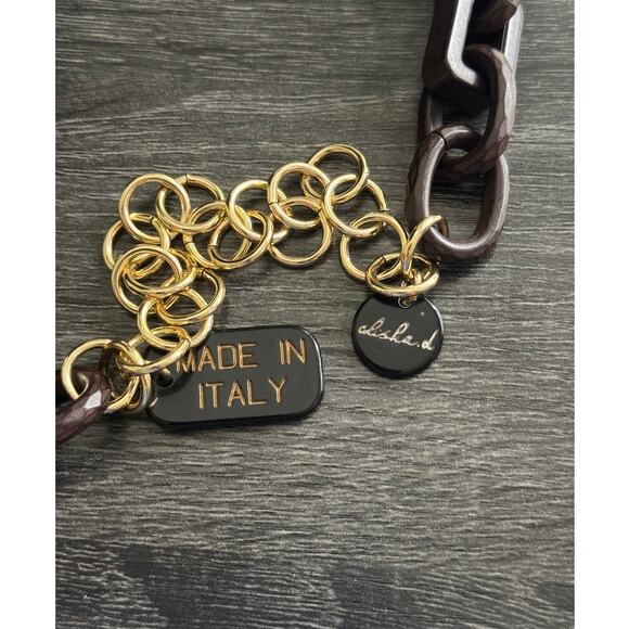 Alisha D Made In Italy Statement Necklace Geometric Art Deco Boho Chunky - Picture 3 of 6